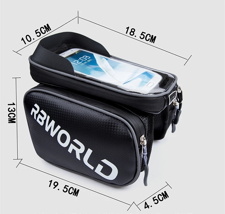 Bicycle Bag Waterproof Front Bike Cycling Bag 6.8 inch Mobile Phone Bicycle Top Tube Handlebar Bags Mountain Cycling Accessories