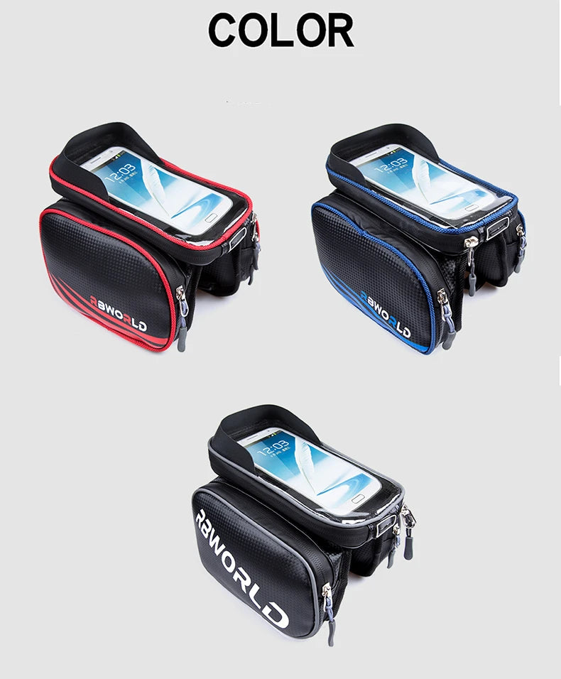 Bicycle Bag Waterproof Front Bike Cycling Bag 6.8 inch Mobile Phone Bicycle Top Tube Handlebar Bags Mountain Cycling Accessories