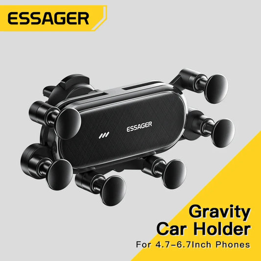 Essager Gravity Car Phone Holder Air Vent Clip Mount Stand GPS SmartPhone Support For iPhone 13 12 Pro Max Xiaomi Huawei Samsung