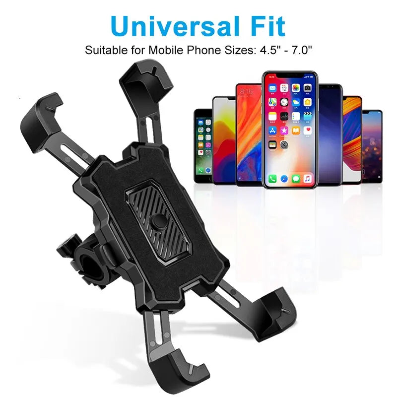 Bicycle Phone Holder Bicycle Motorcycle Electric Vehicle Navigation Mobile Phone Holder Shockproof Bike Handlebar Holder Stand